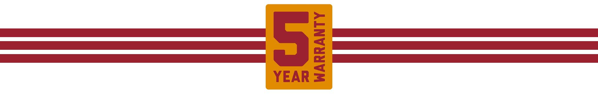 5 year warranty